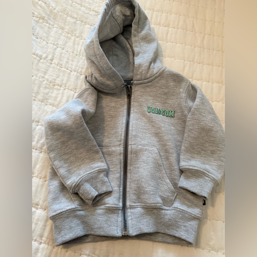 Volcom Toddler Boys Light Gray Zip-Up Hoodie
